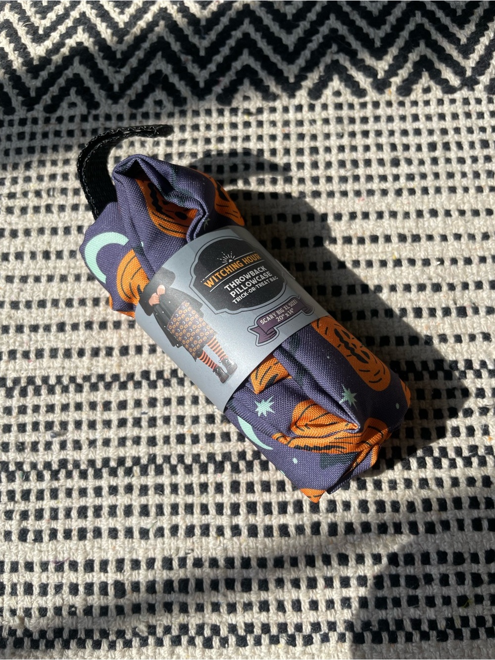 Jack-o’-lantern & night sky print trick-or-treat bag